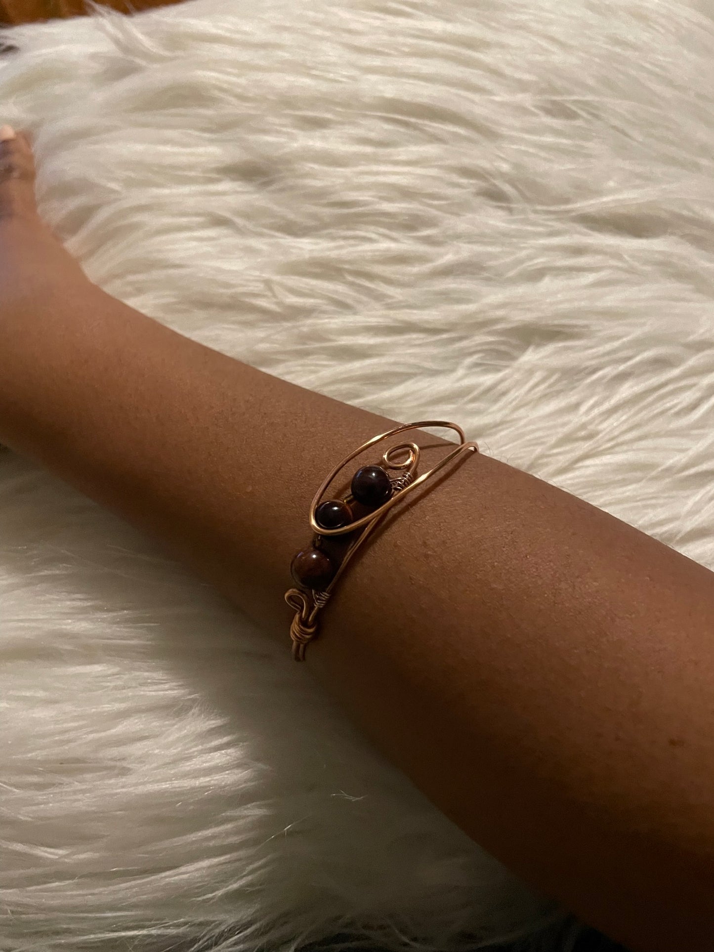 3-Stone Frame Bangle/Cuff