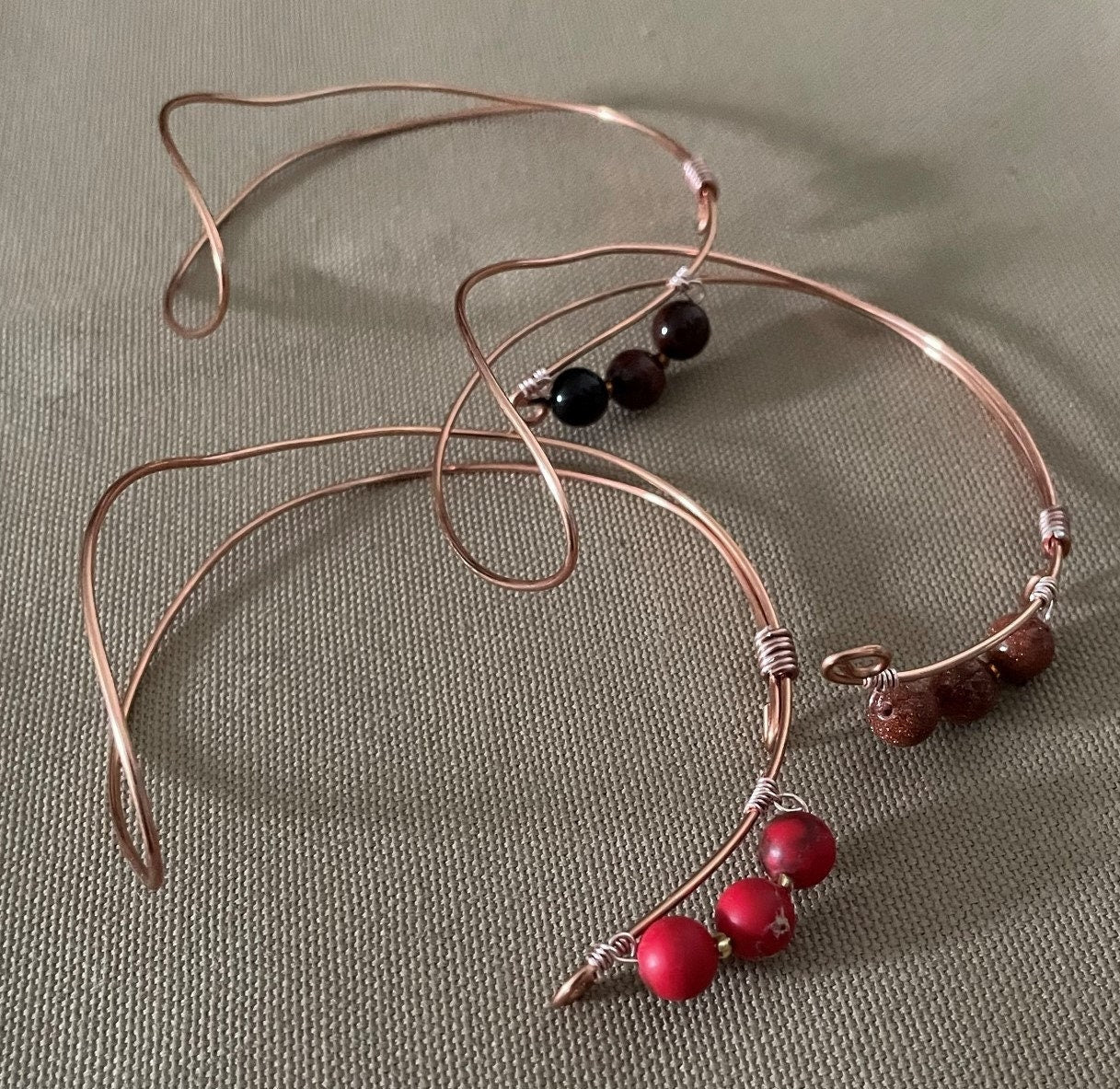 3-Stone Frame Bangle/Cuff