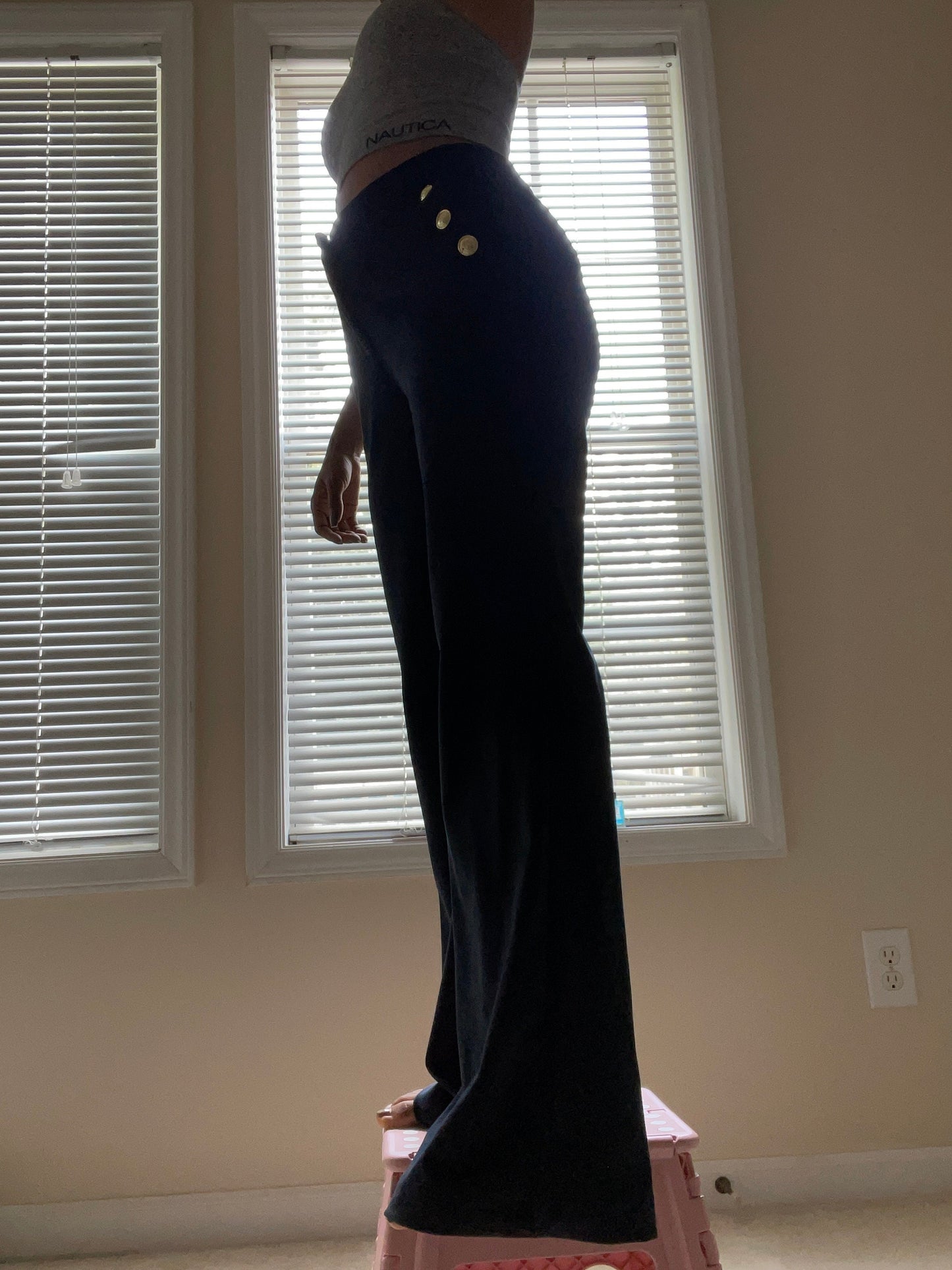 Maison d'Amelie Black Velvet Sailor Pants