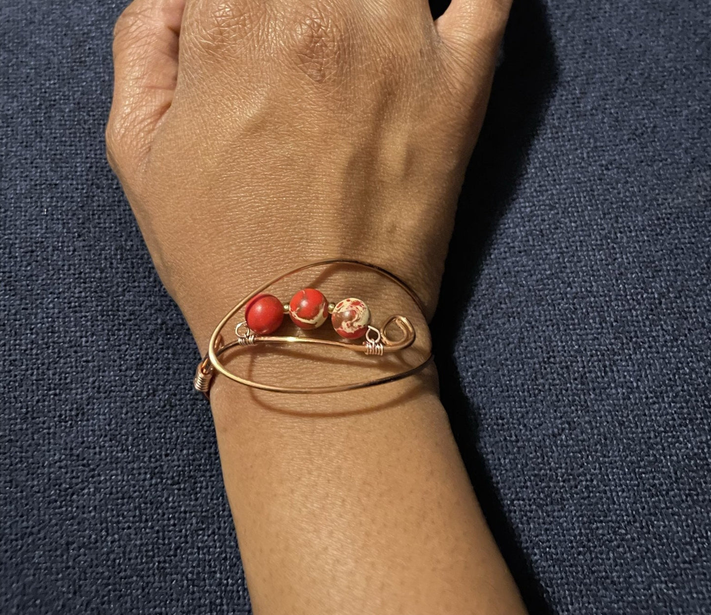 3-Stone Frame Bangle/Cuff
