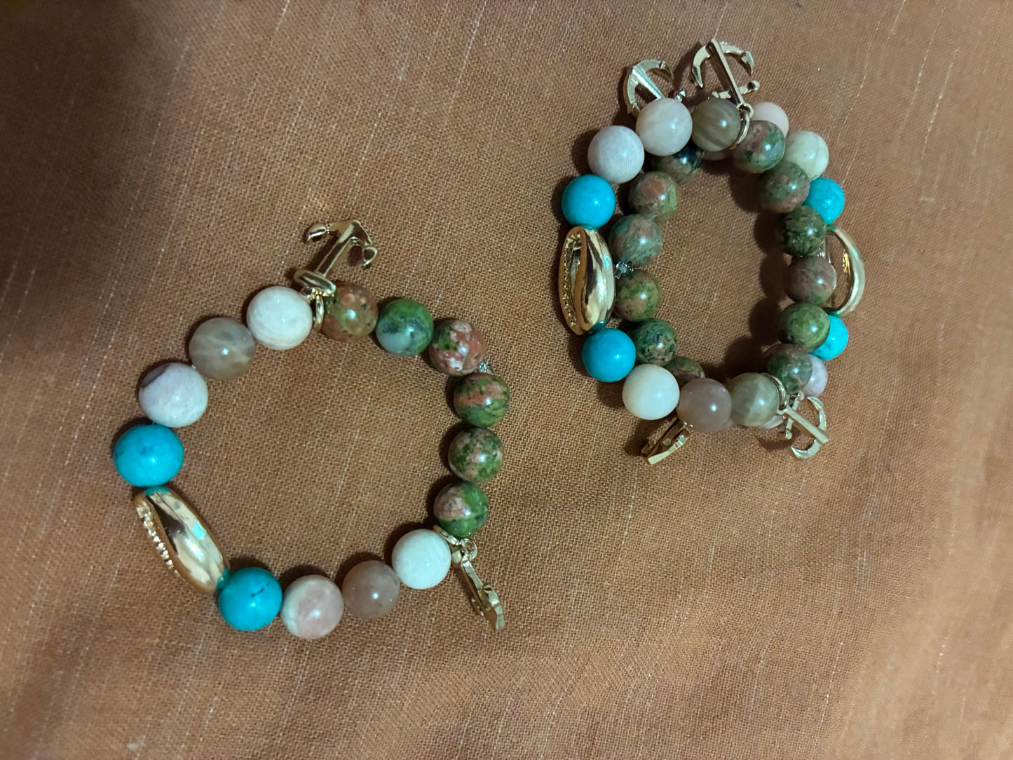Sand, Sea, Sinse Stretch Charm Bracelet