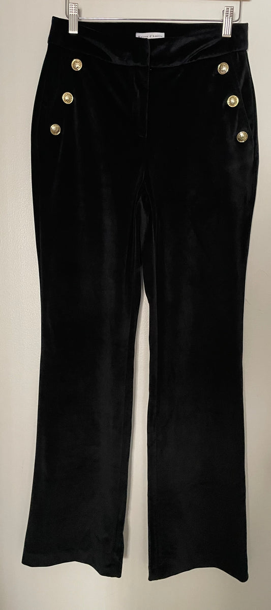 Maison d'Amelie Black Velvet Sailor Pants